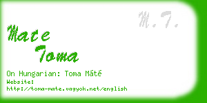 mate toma business card
